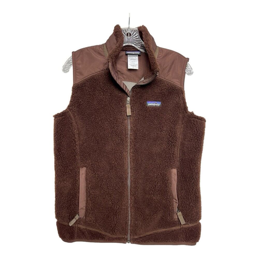 Patagonia Vest Adult Large Brown Retro Pile Fleece Womens